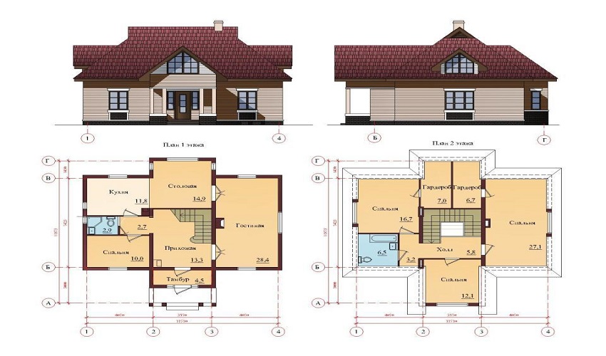 Проект дома с гаражом: описание, фото и цена строительства от СК Дом из Блоков